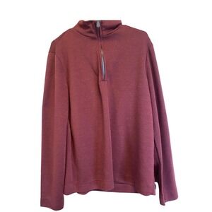 Banana Republic Mens Large Sweater Quarter zip‎ Burgundy